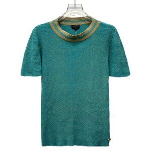HW0106 Chanel Chanel Egypt series Blue thin flash logo cotton round neck short-s